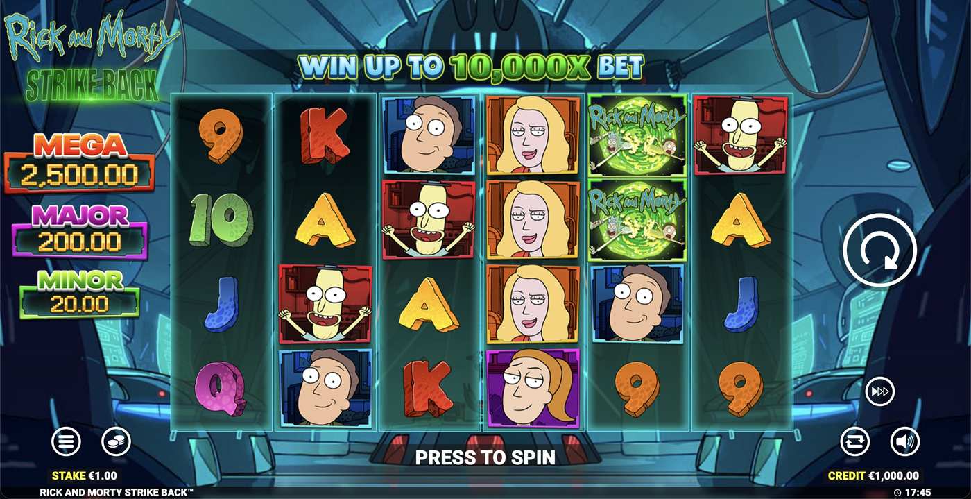 Rick And Morty Strike Back: image of main menu