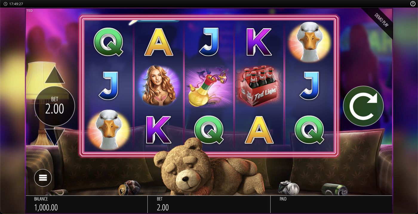 Ted: image of main menu