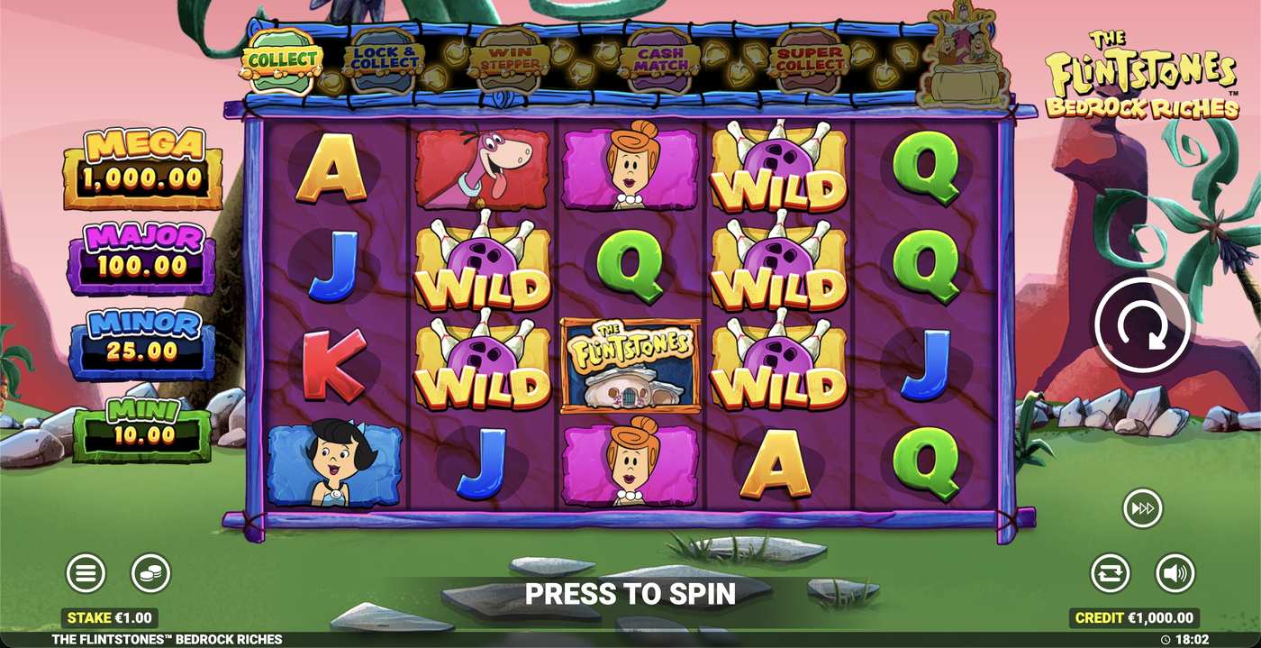 The Flintstones Bedrock Riches: image of main menu