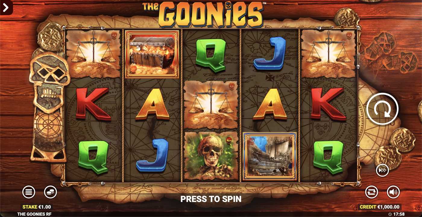 The Goonies Deluxe Rapid Fire: image of main menu
