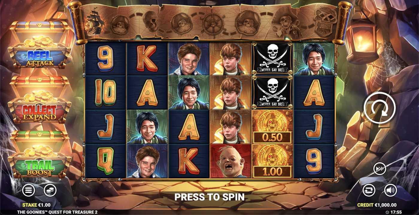 The Goonies Quest For Treasure 2: image of main menu