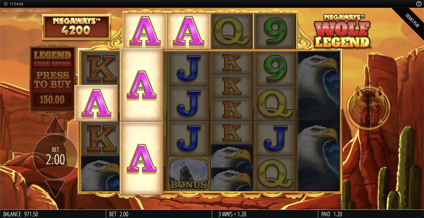 Wolf Legend Megaways: image of winning
