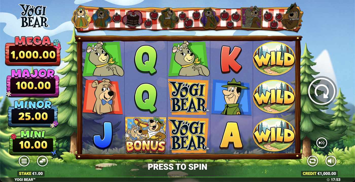 Yogi Bear: image of main menu