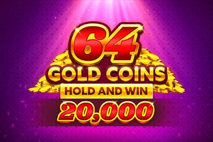 64 Gold Coins Hold and Win 20,000 Online Slot Logo