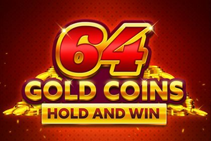 64 Gold Coins Hold and Win Online Slot Logo
