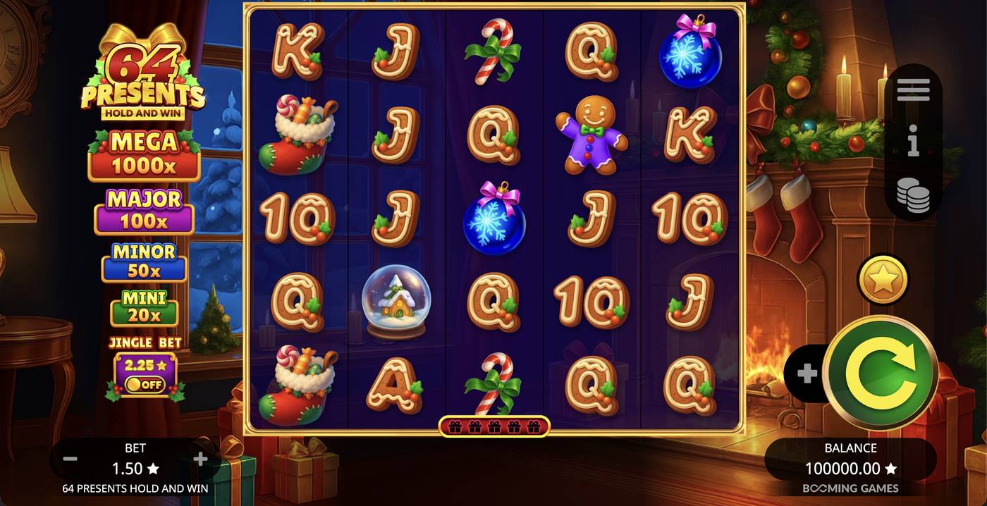 64 Presents Hold and Win: image of main menu