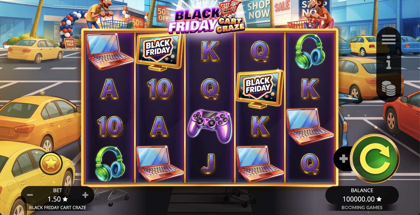 Black Friday Cart Craze: image of main menu
