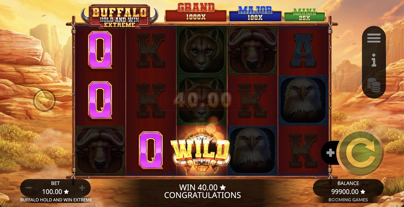 Buffalo Hold and Win Extreme: image of winning
