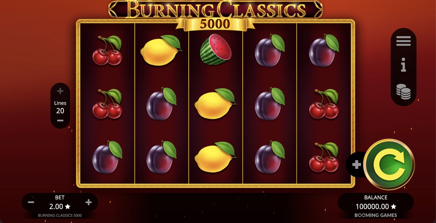 Burning Classics 5000: image of main menu