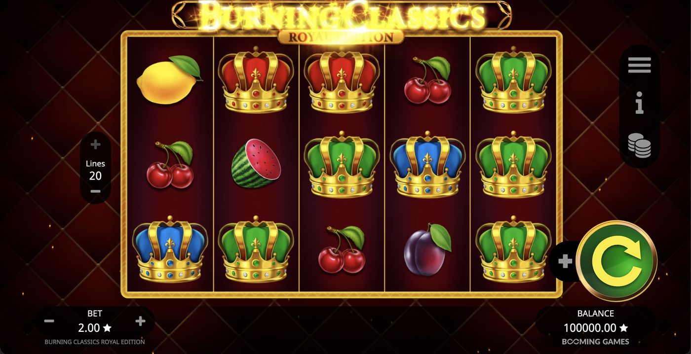 Burning Classics Royal Edition: image of main menu