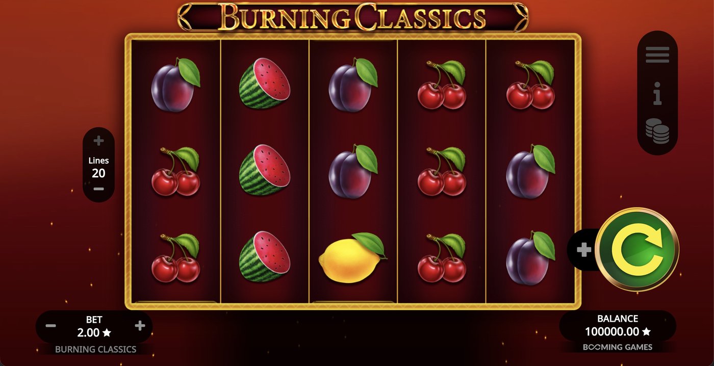 Burning Classics: image of main menu
