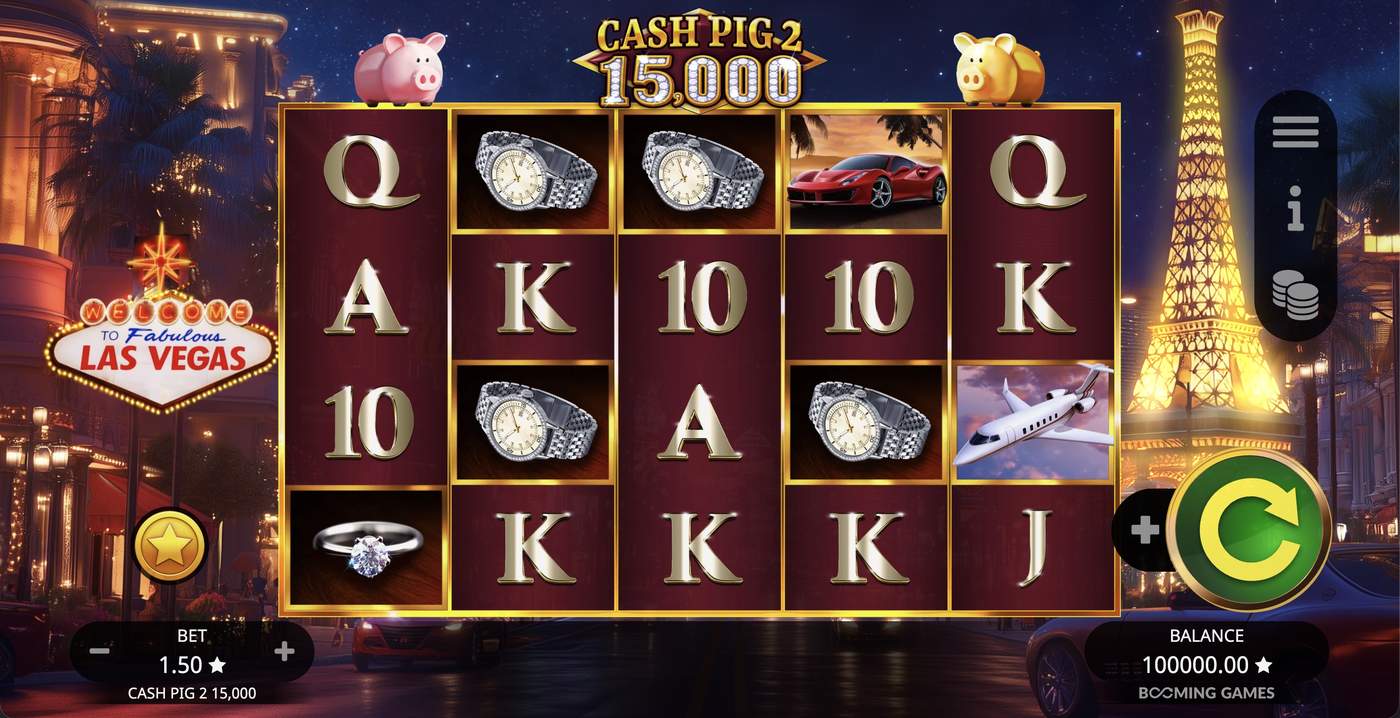 Cash Pig 2 15,000: image of main menu
