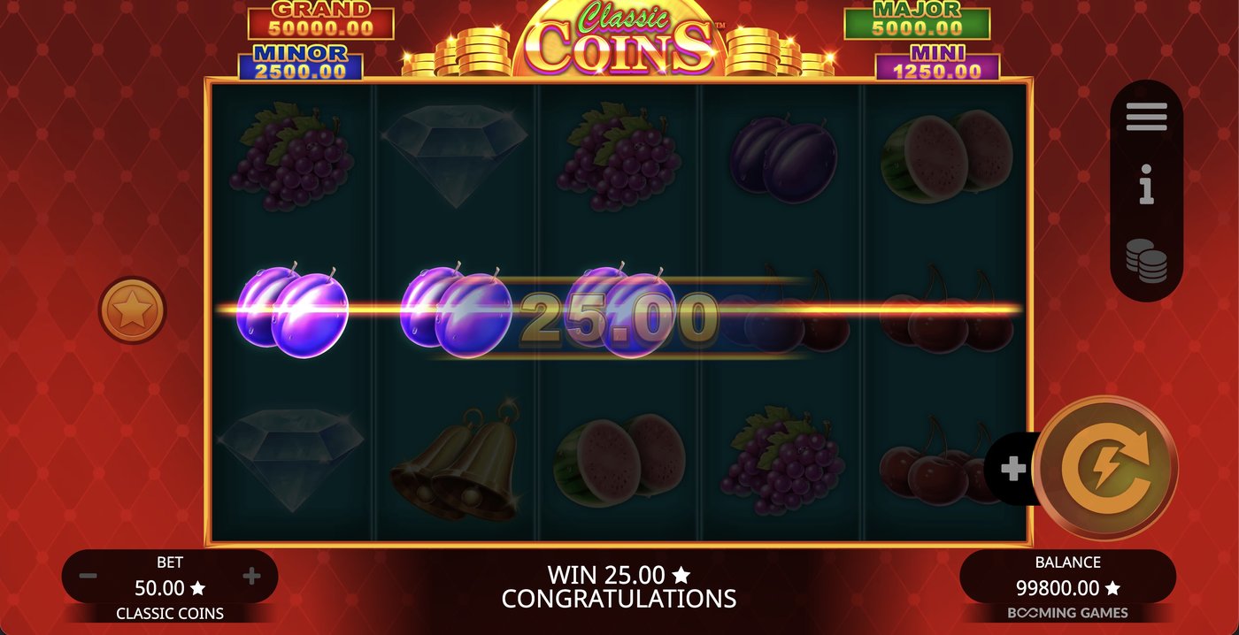 Classic Coins: image of winning