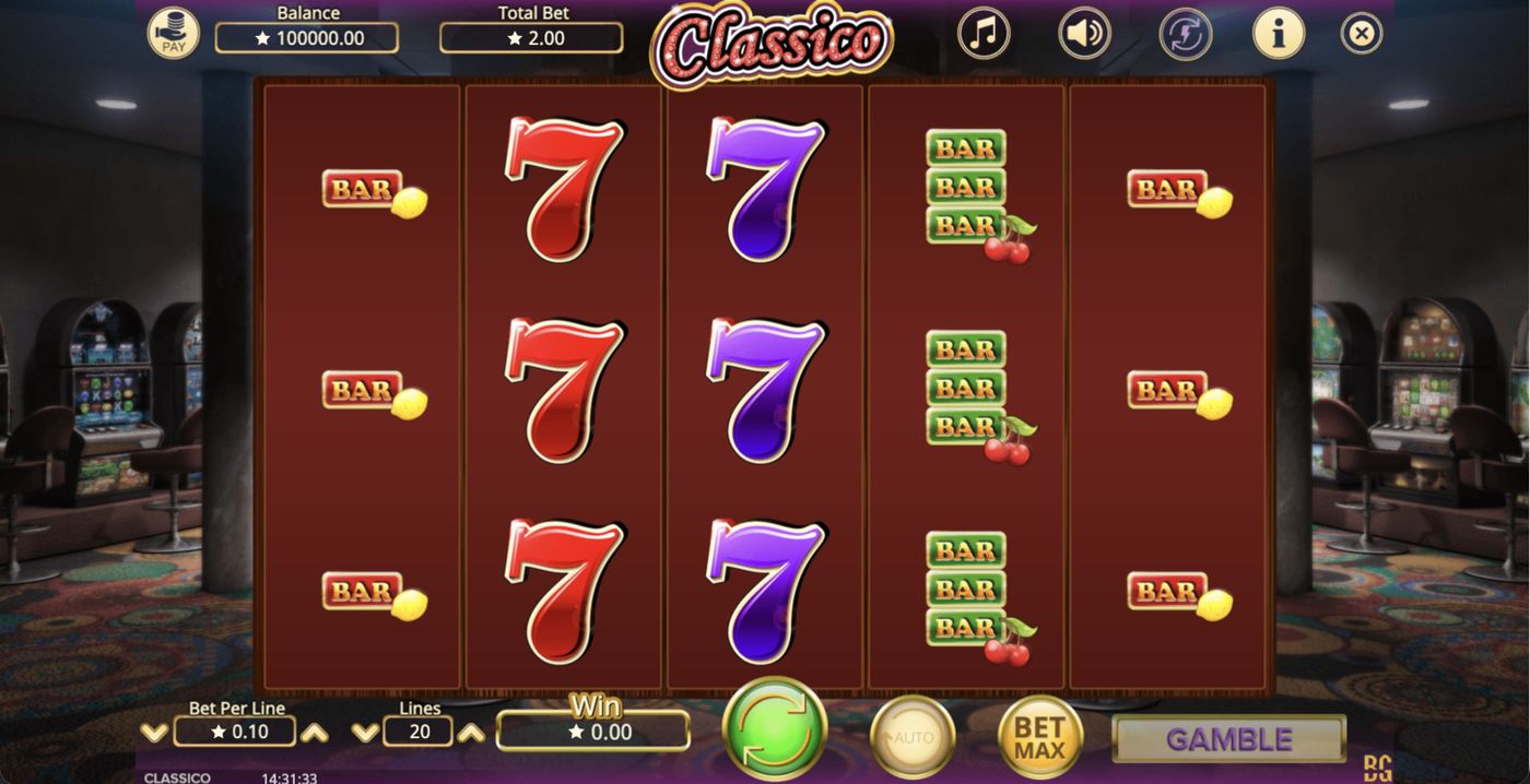 Classico: image of main menu