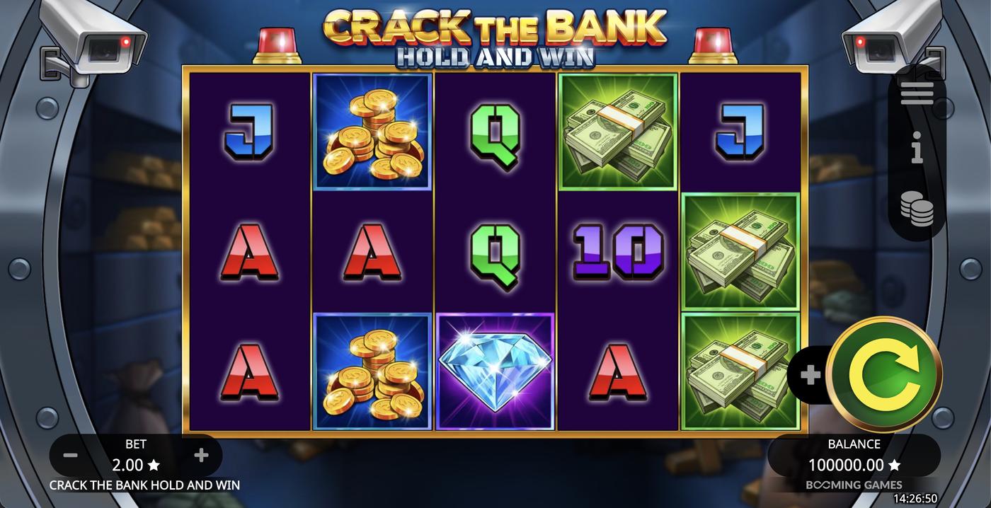 Crack the Bank Hold and Win: image of main menu