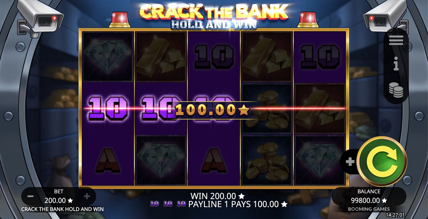 Crack the Bank Hold and Win: image of winning