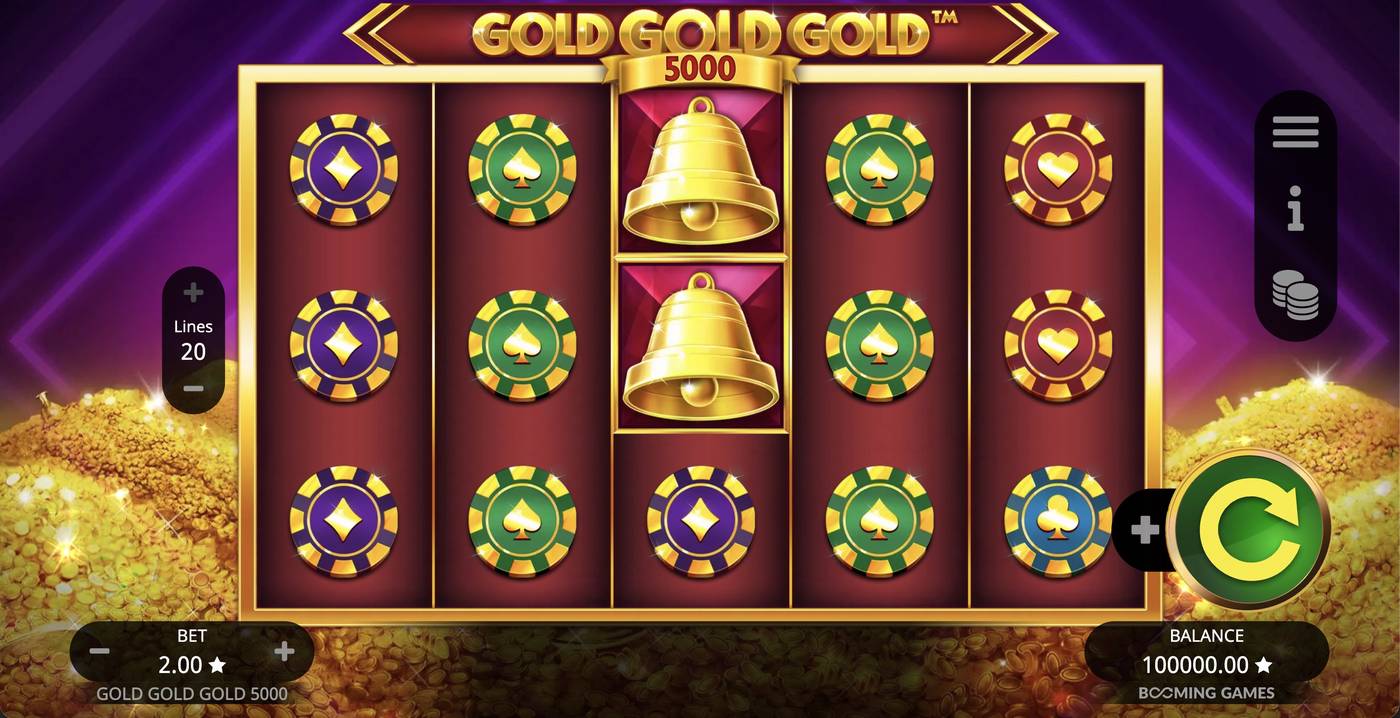 Gold Gold Gold 5000: image of main menu