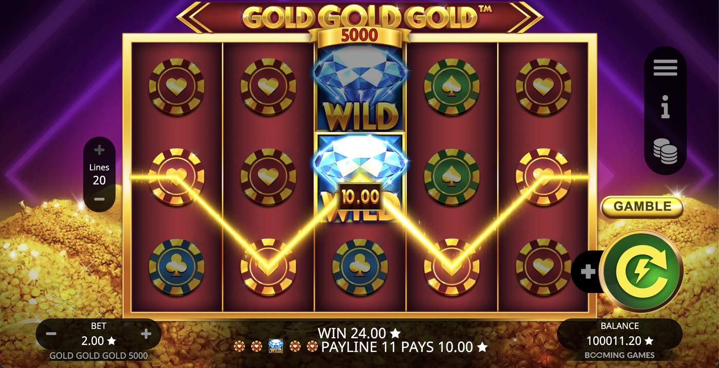 Gold Gold Gold 5000: image of winning