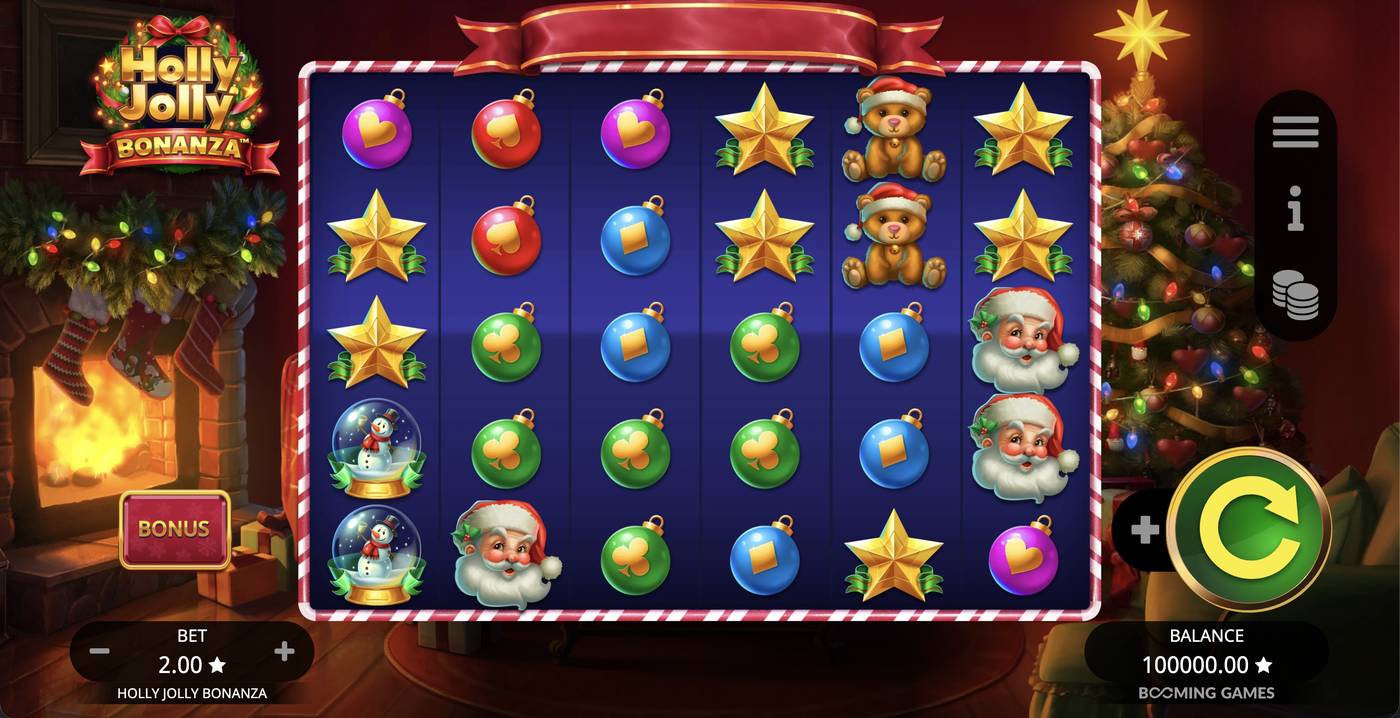 Holly Jolly Bonanza: image of main menu
