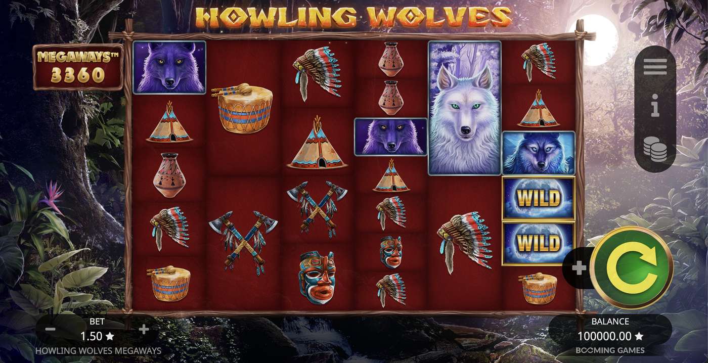 Howling Wolves Megaways: image of main menu