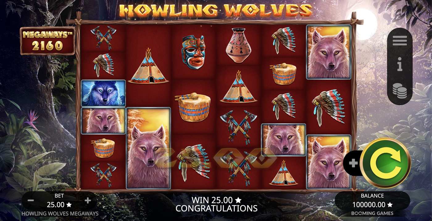 Howling Wolves Megaways: image of winning