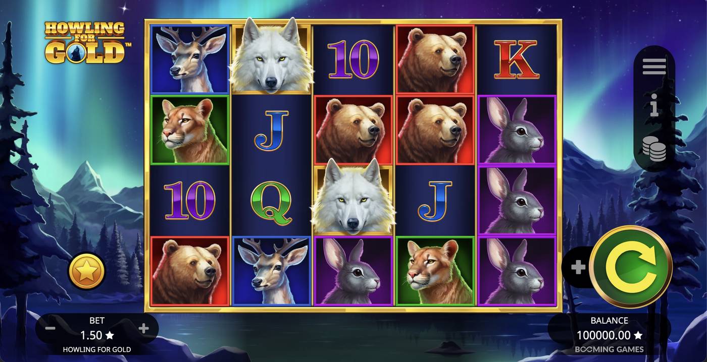 Howling for Gold: image of main menu