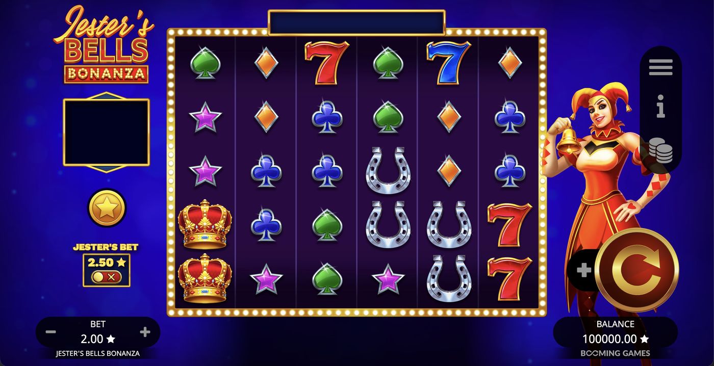 Jester's Bells Bonanza: image of main menu