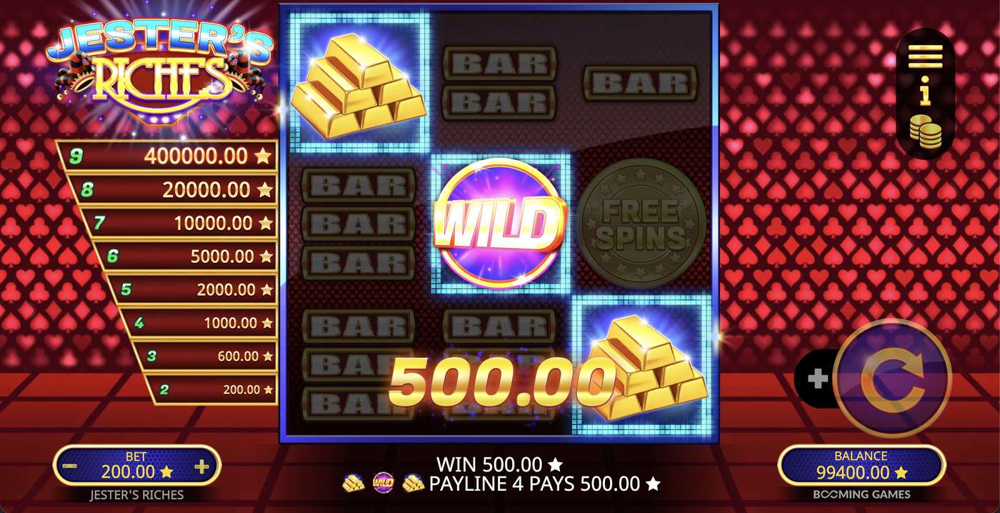 Jester's Riches: image of winning
