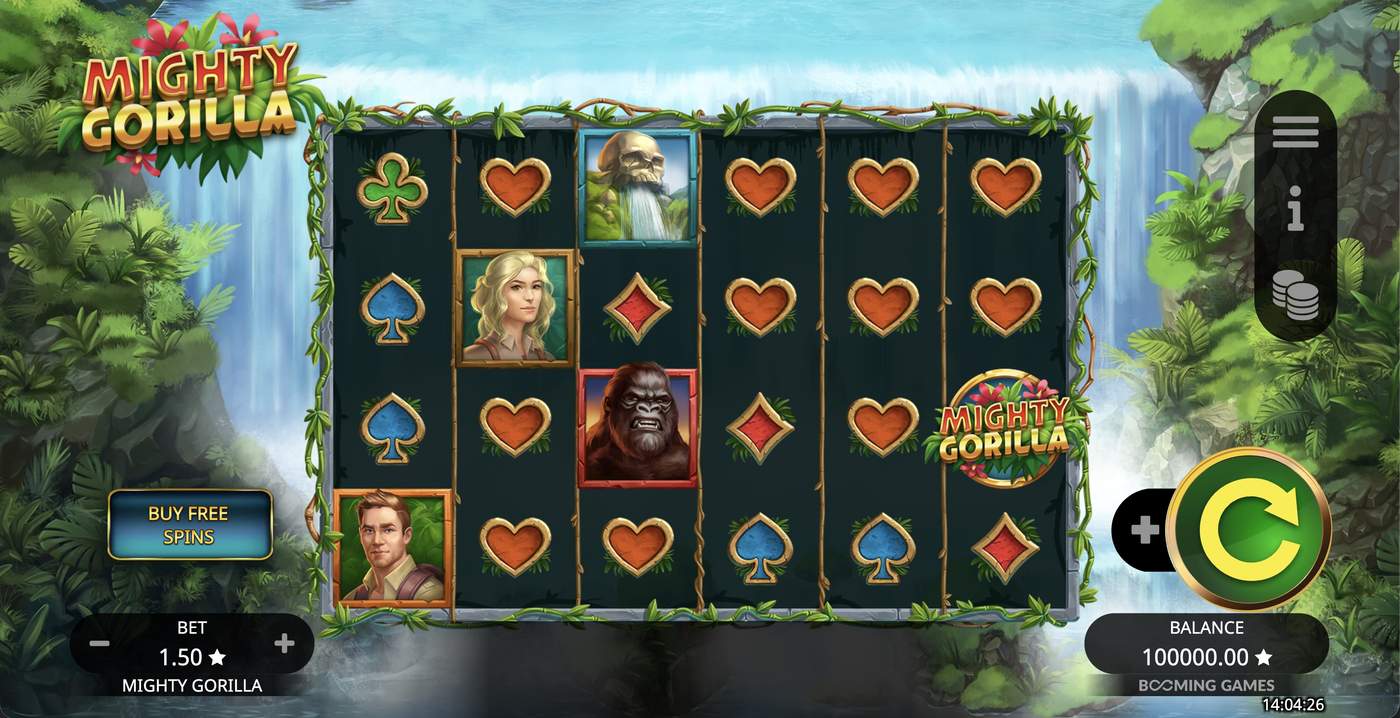 Mighty Gorilla: image of main menu