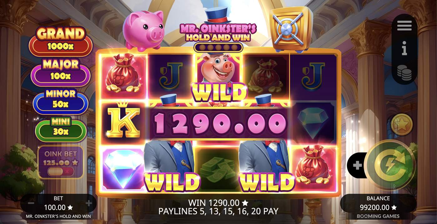 Mr. Oinkster's Hold and Win: image of winning