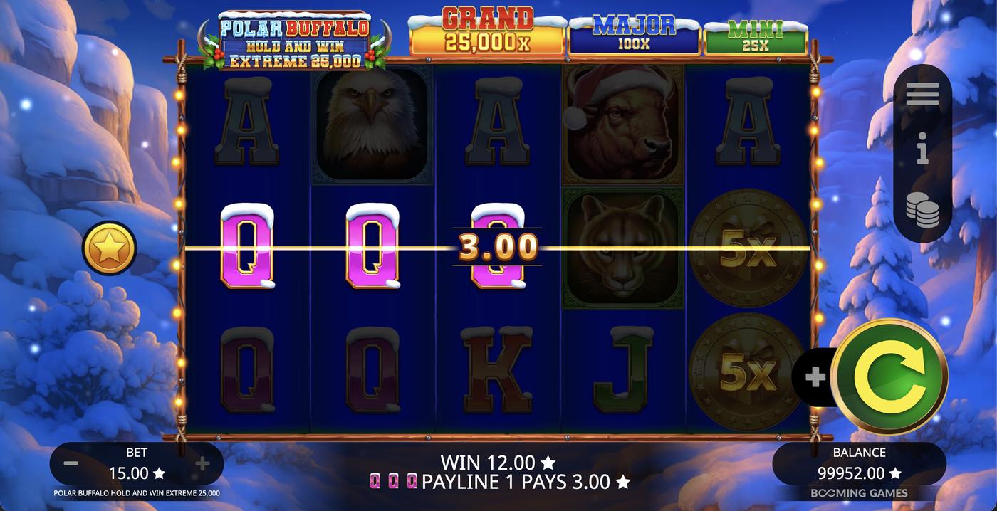 Polar Buffalo Hold and Win Extreme 25,000: image of winning