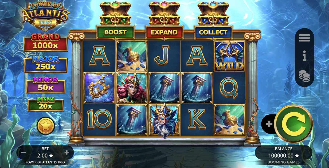 Power of Atlantis Trio: image of main menu