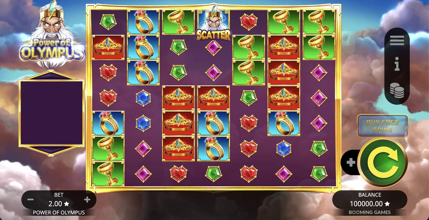 Power of Olympus: image of main menu