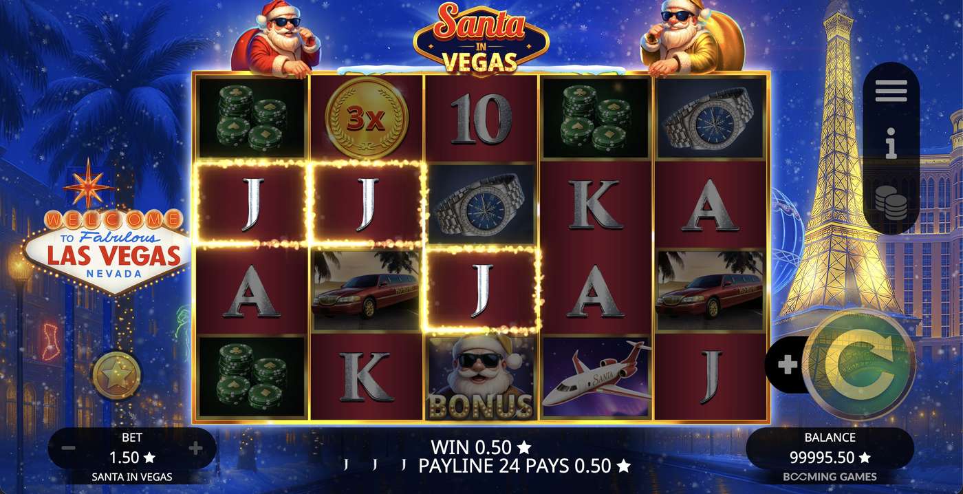 Santa in Vegas: image of winning
