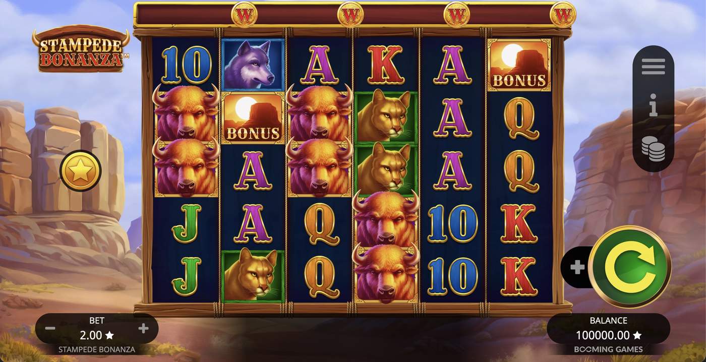 Stampede Bonanza: image of main menu