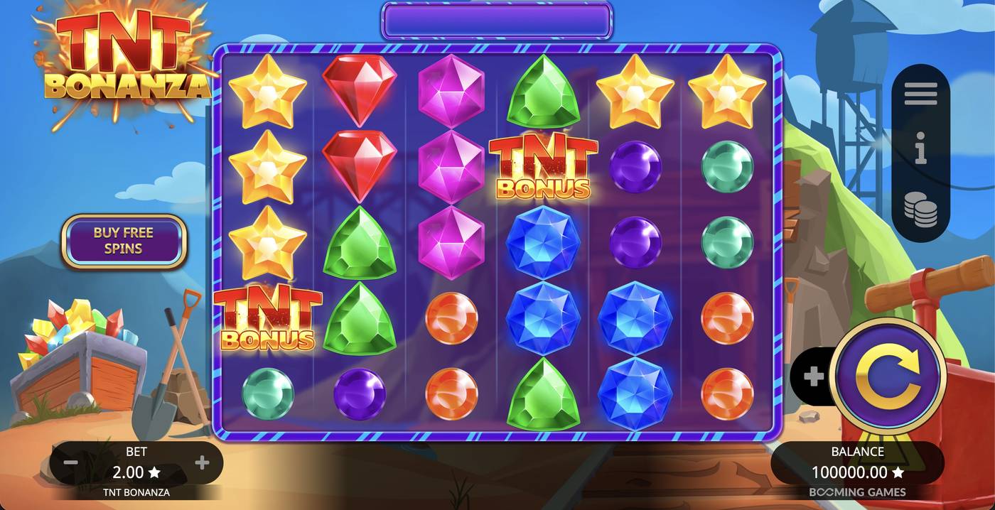 TNT Bonanza: image of main menu