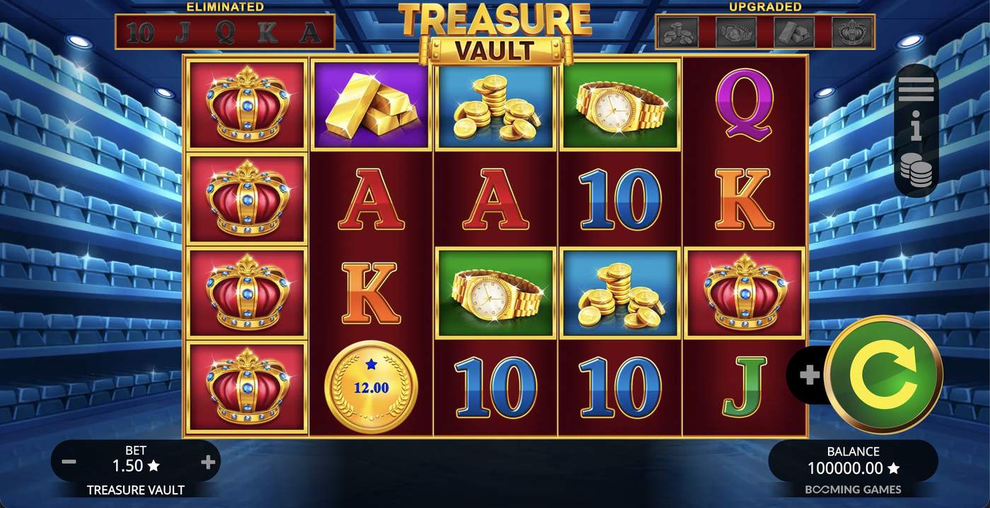 Treasure Vault: image of main menu