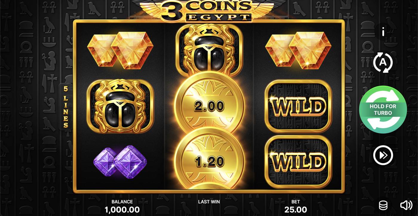3 Coins: Egypt: image of main menu
