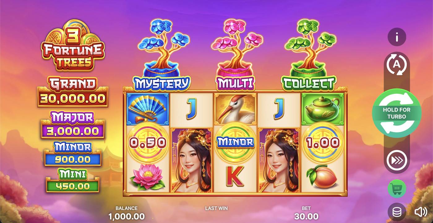 3 Fortune Trees: image of main menu