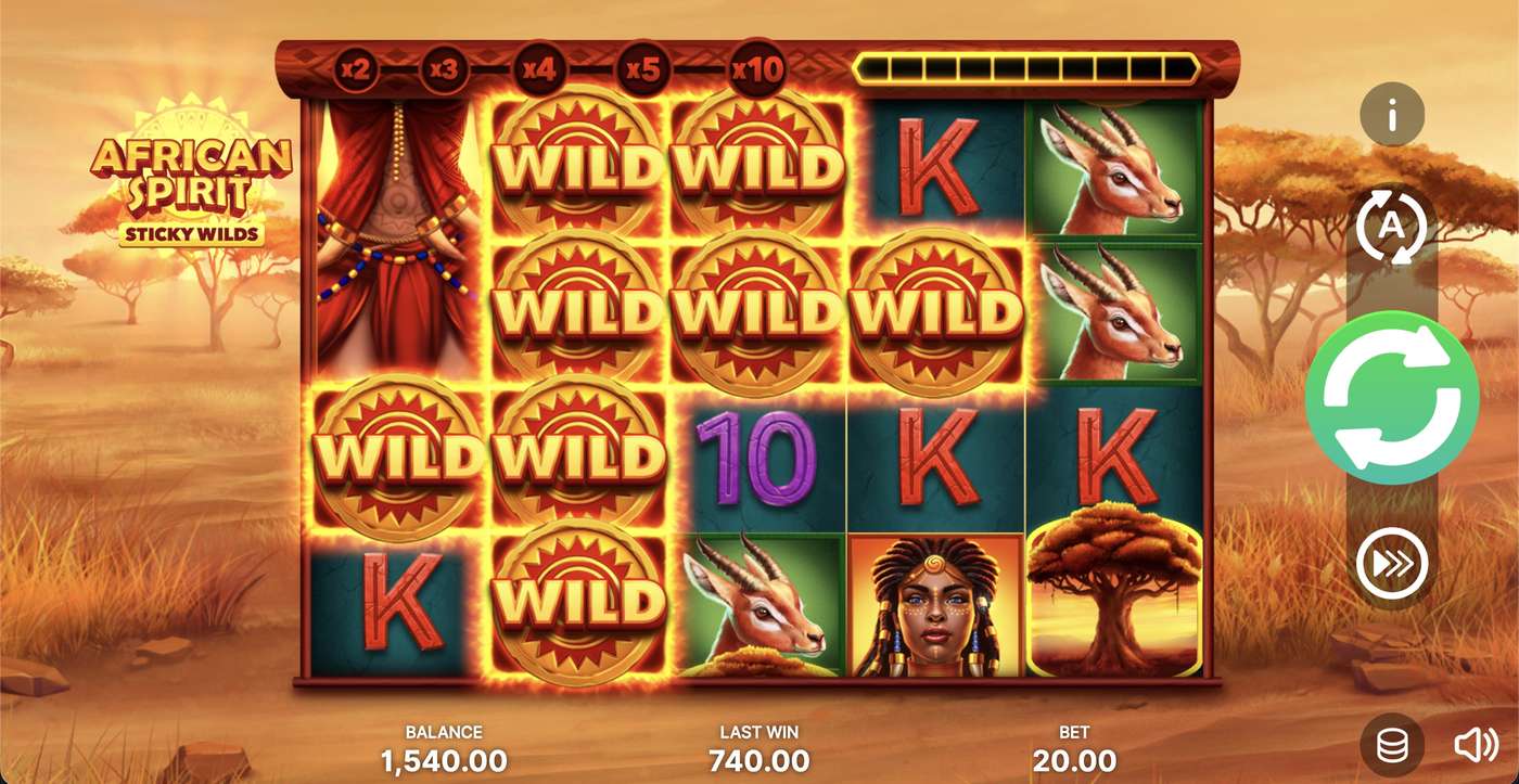 African Spirit Sticky Wilds: image of winning