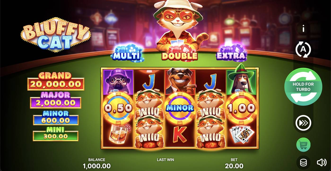 Bluffy Cat: image of main menu