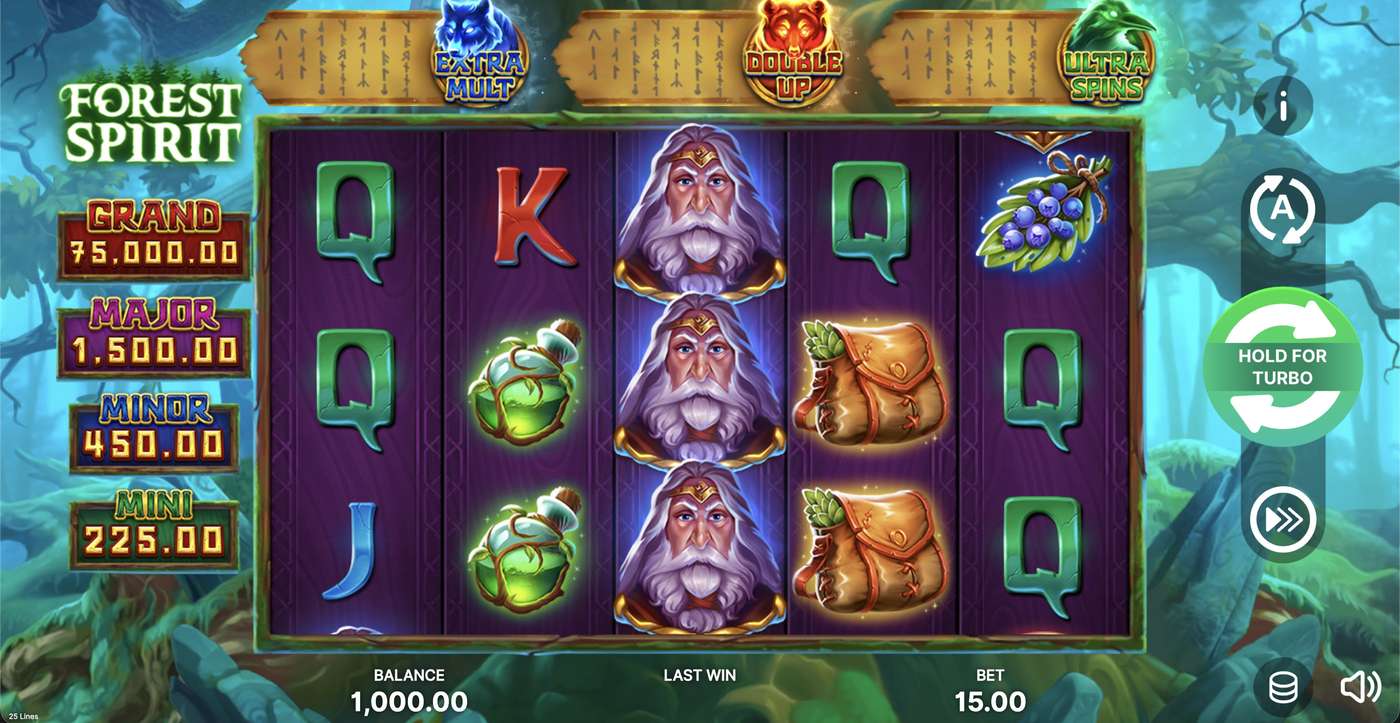 Forest Spirit: image of main menu