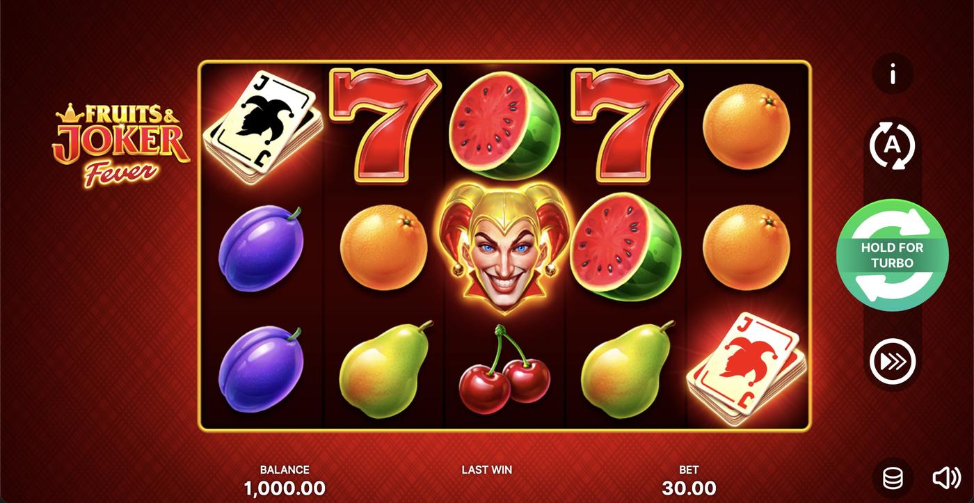 Fruits & Joker: Fever: image of main menu