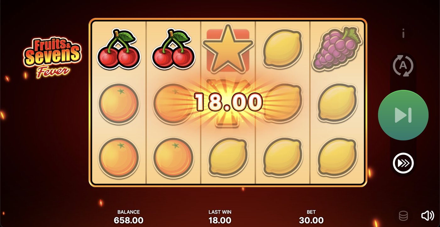 Fruits & Sevens: Fever: image of winning