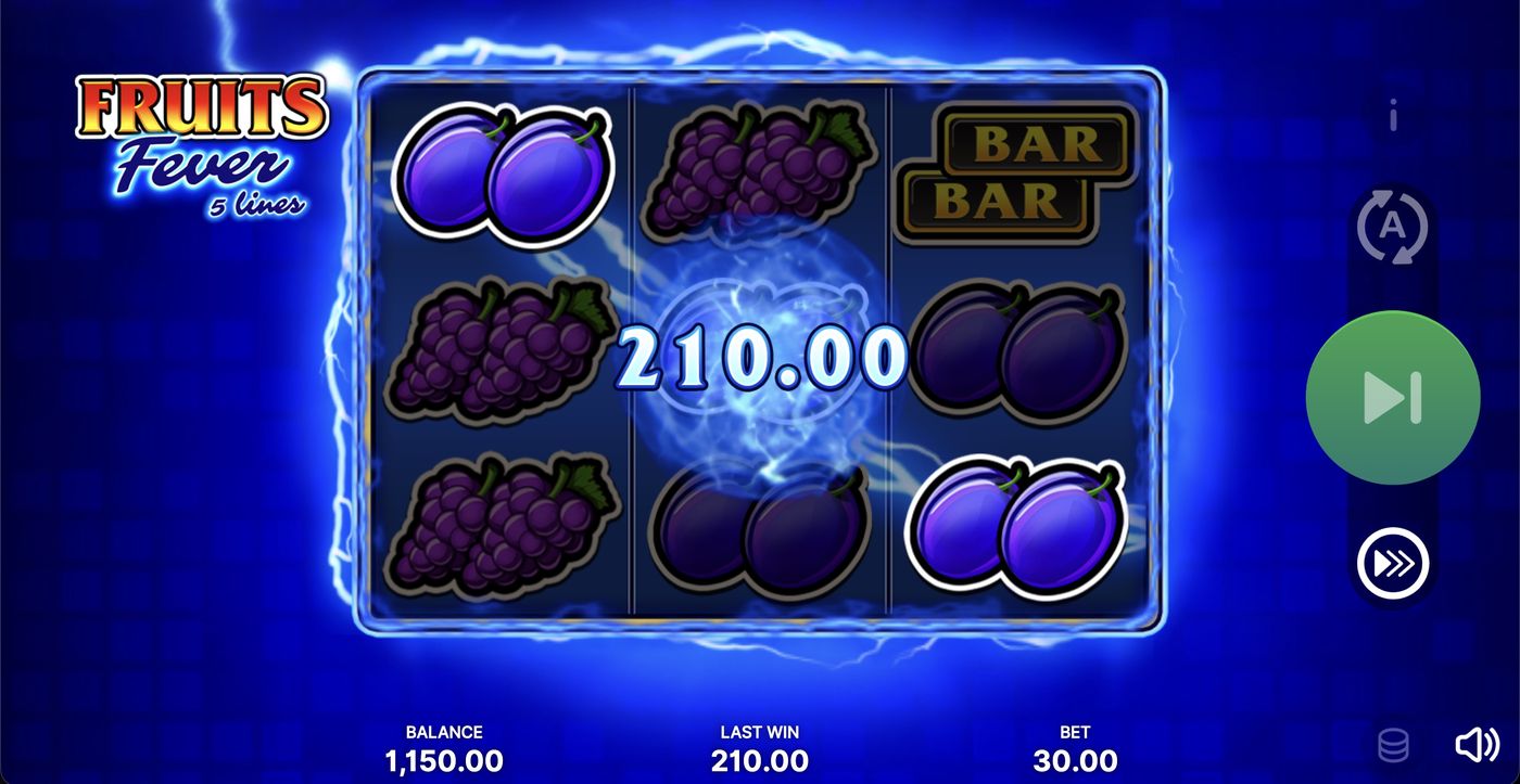Fruits Fever 5 lines: image of winning