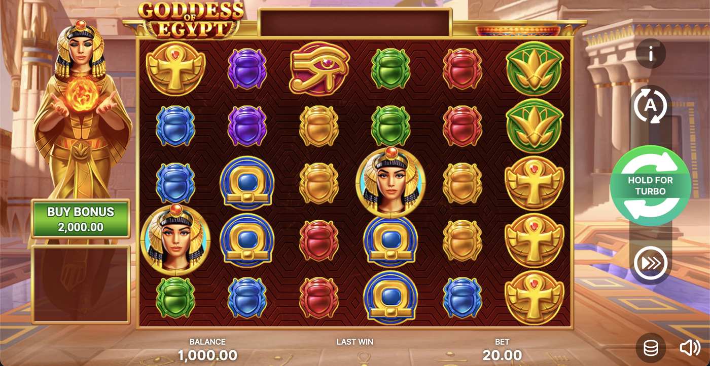 Goddess of Egypt: image of main menu