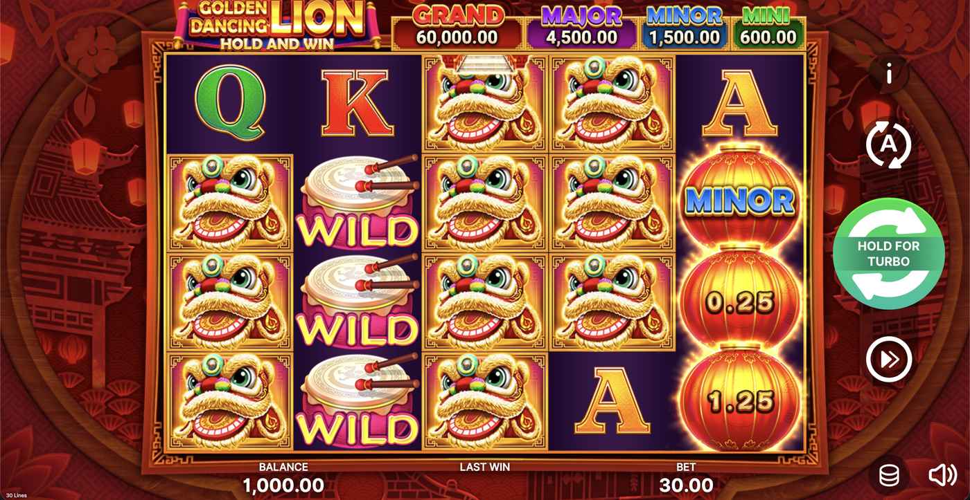 Golden Dancing Lion: image of main menu