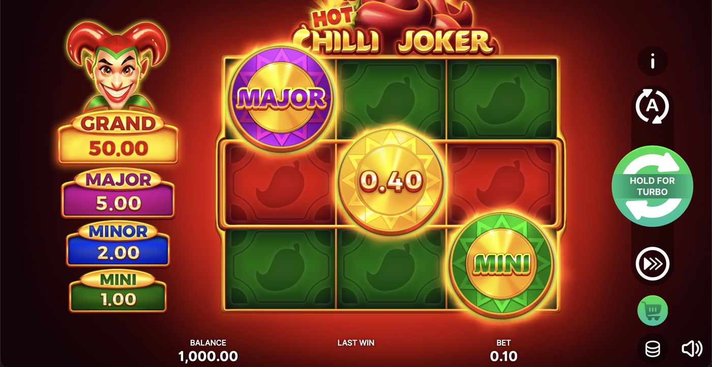 Hot Chilli Joker: image of main menu