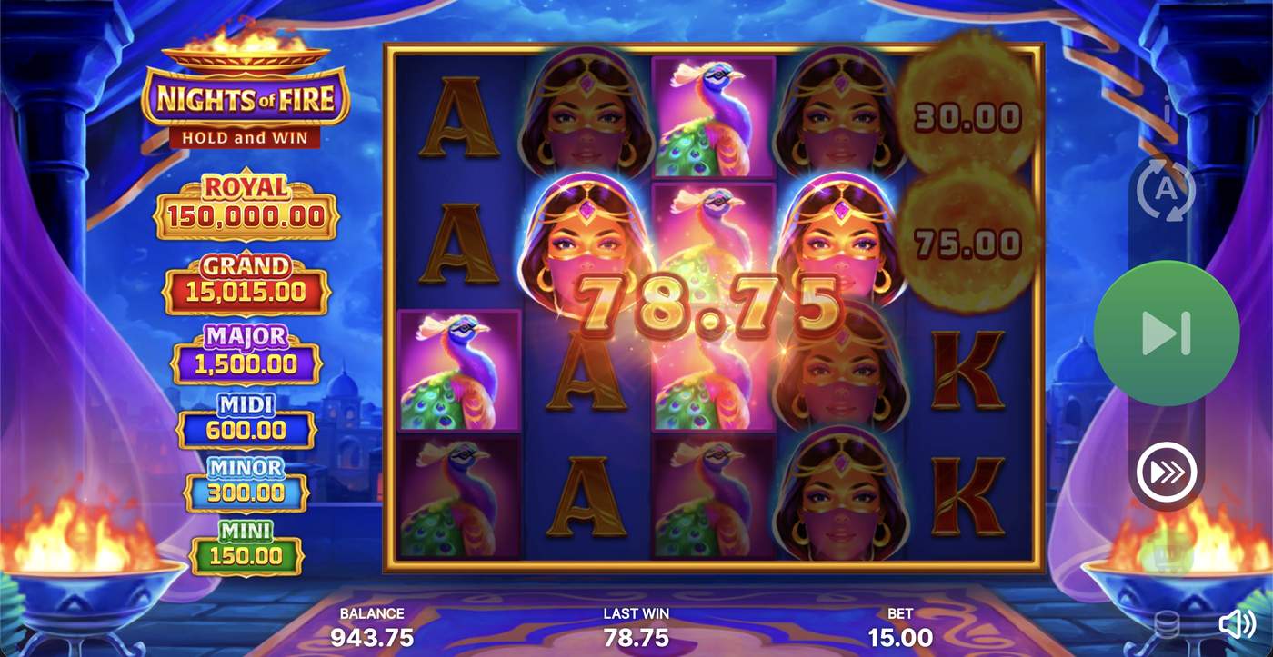 Nights of Fire: Hold and Win: image of winning