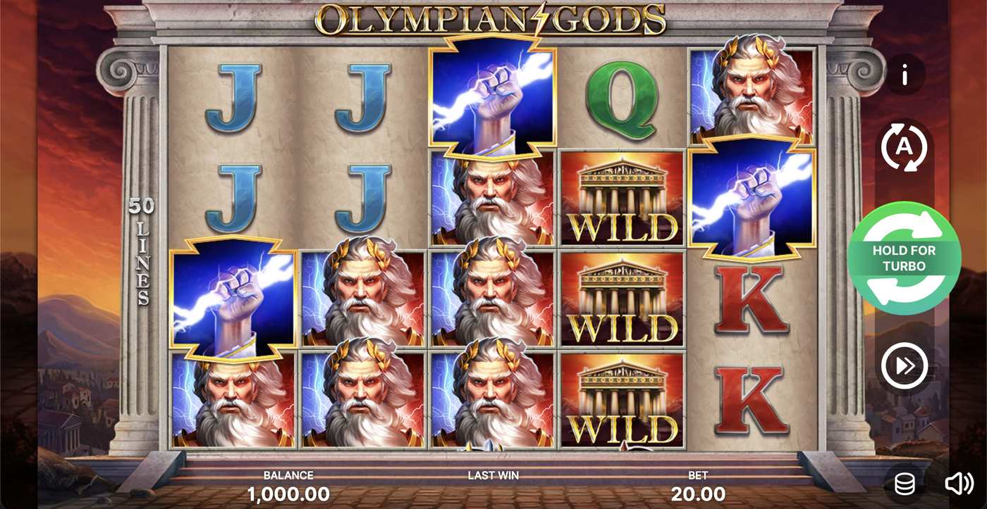 Olympian Gods: image of main menu